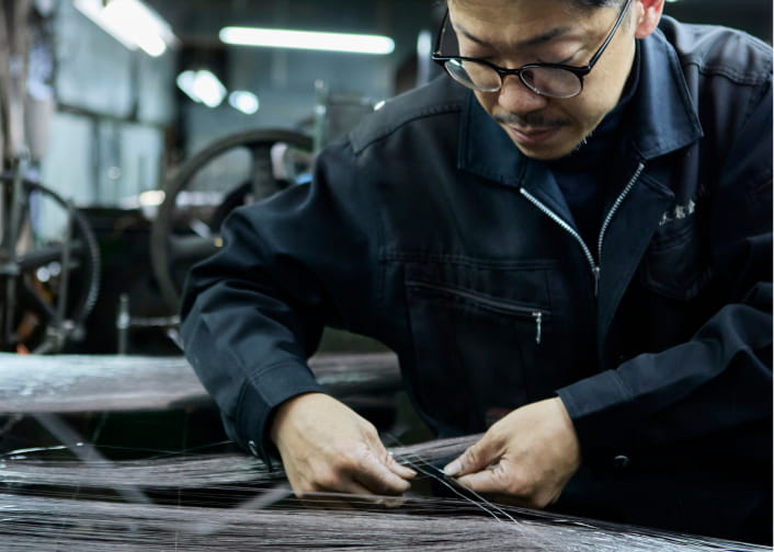 製網工程の様子